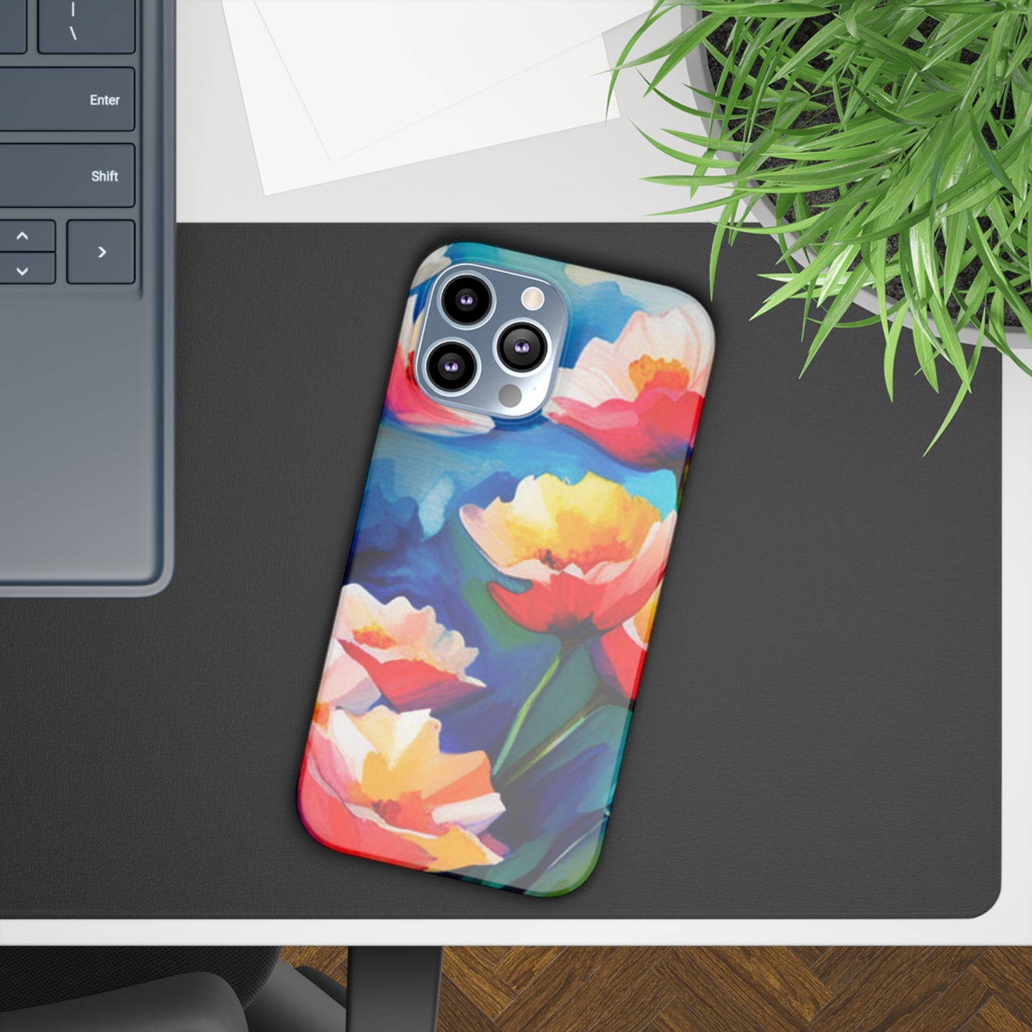 Floral Slim Cases for iPhone and Samsung Galaxy Phones iPhone 13  12 Pro Max Samsung Galaxy S21 Phone Cases