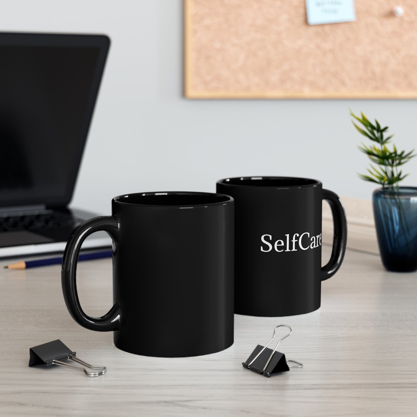 SelfcCare Mug Inspirational Mug Ceramic Coffee Mug SelfLove 11oz Black Mug