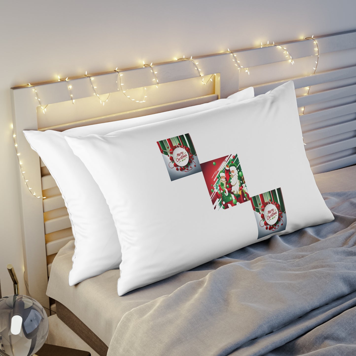 Merry Christmas Pillow Sham Holiday Season Pillow Christmas Decor