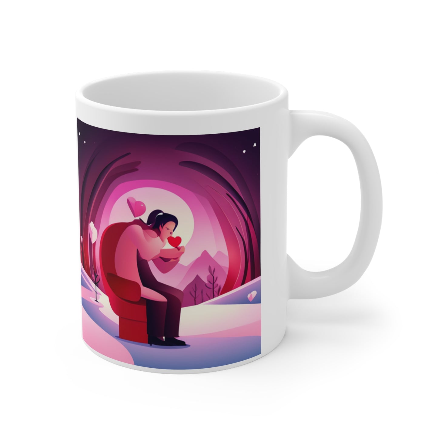 Valentine's Day Coffee Tea Mug Love Coffee Mug, Love You Mug 11oz Ceramic Mug 11oz