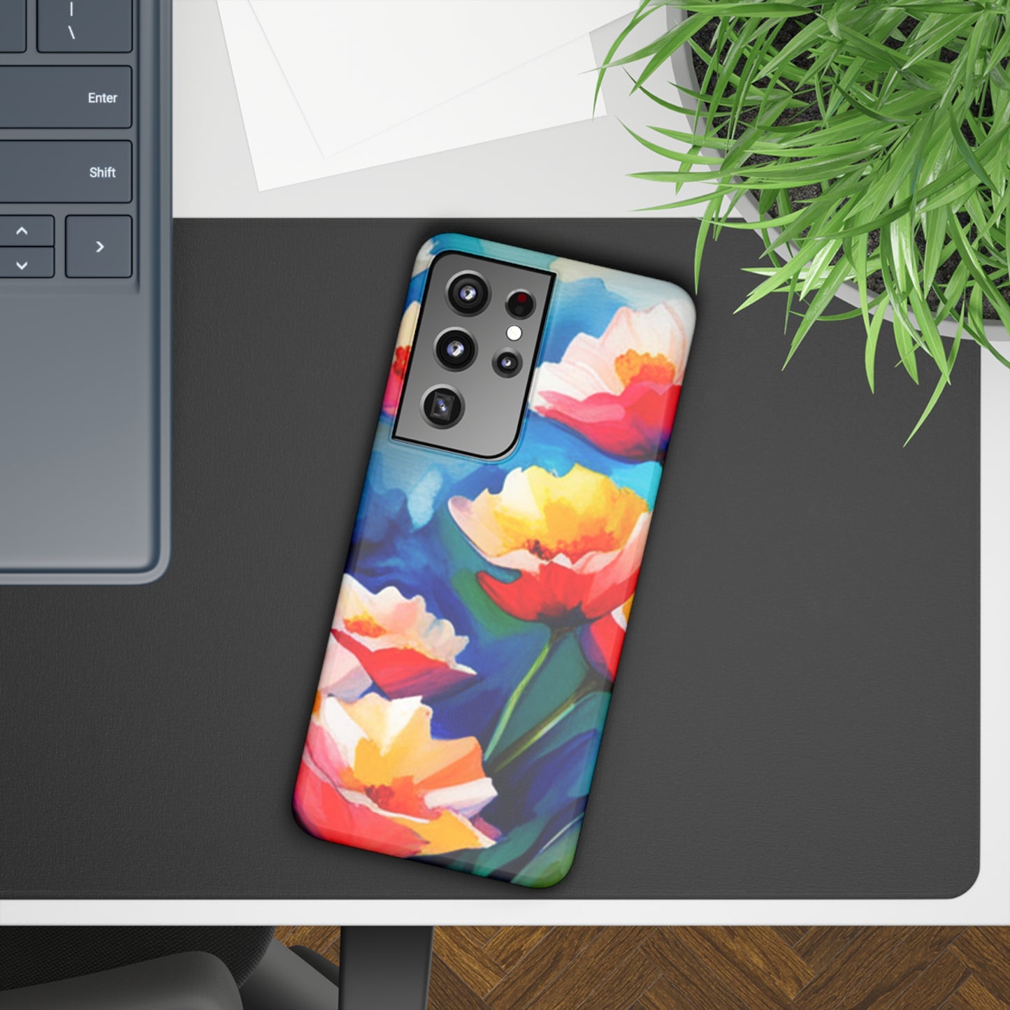 Floral Slim Cases for iPhone and Samsung Galaxy Phones iPhone 13  12 Pro Max Samsung Galaxy S21 Phone Cases