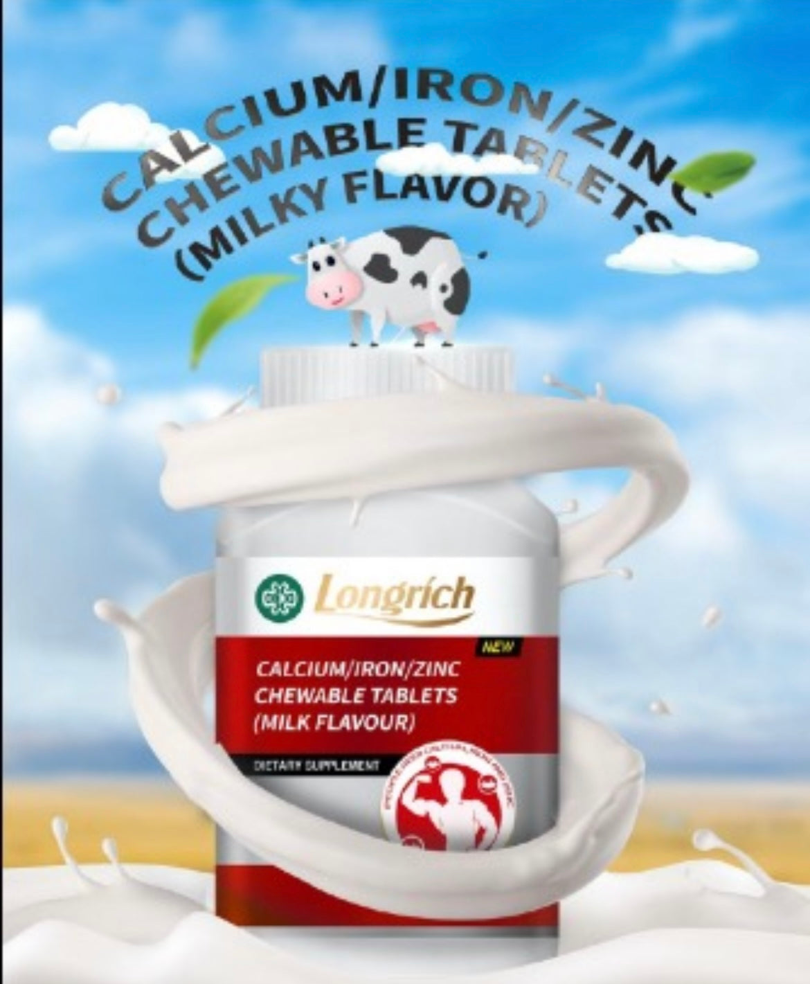 Longrich Calcium, Iron & Zinc Chewable Tablets