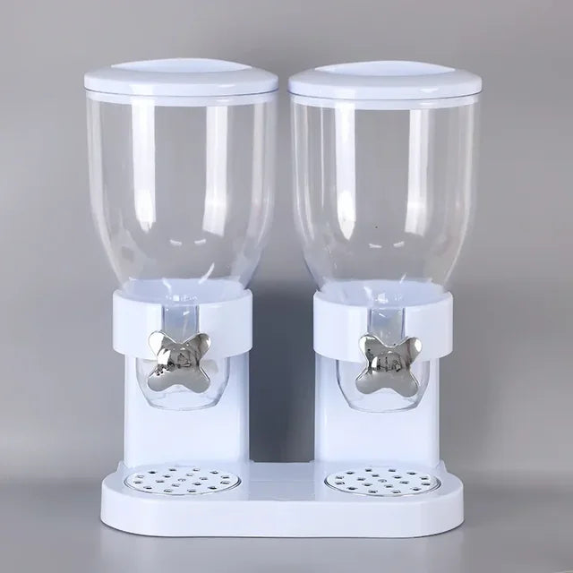  Dual Large Cereal Dispenser, Single/Double Barrel Tank,  Barrel Oat Storage Pot kitchen Cereal Jars, Kitchen Organizer