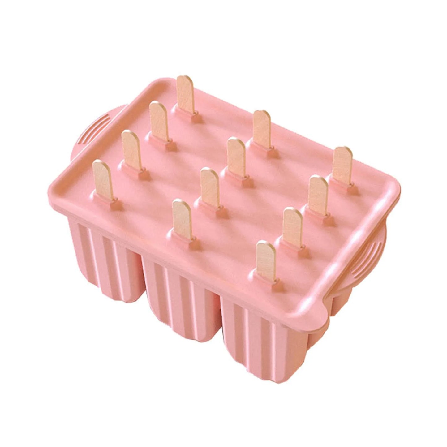 Deep Popsicles Molds 12 Pieces Silicone Popsicle Maker Molds Food Ice Molds with Ice Cream 50 Popsicle Sticks Moulds