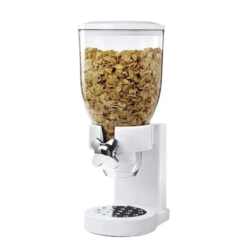  Dual Large Cereal Dispenser, Single/Double Barrel Tank,  Barrel Oat Storage Pot kitchen Cereal Jars, Kitchen Organizer