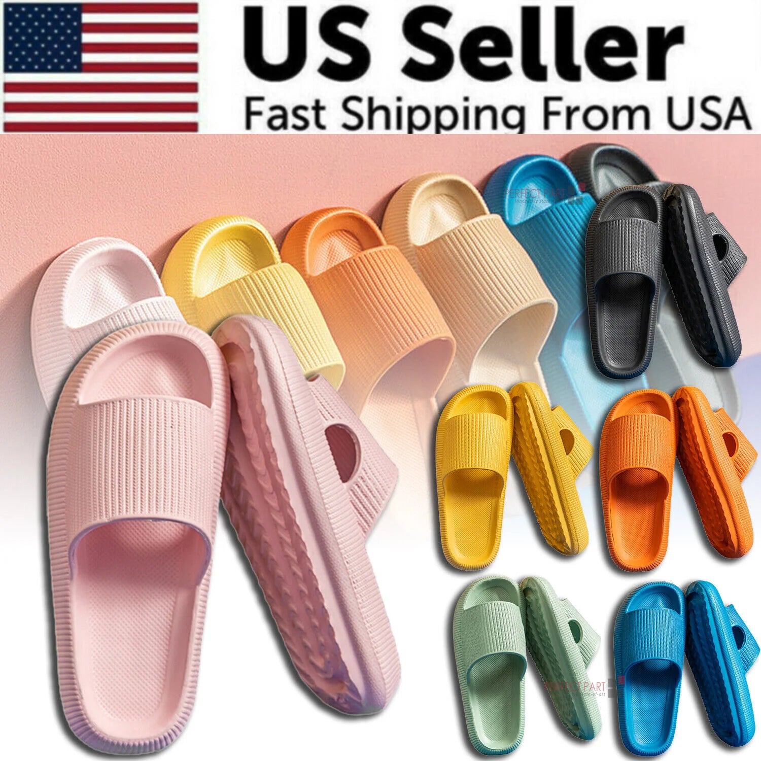 Cozy Pillow Slides Anti-Slip Sandals Ultra Soft Slippers Cloud Home Outdoor Shoe