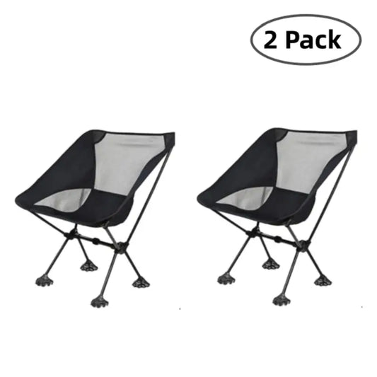 Nw4Lbs 2 Pack Camping Backpacking Chair, Ultralight Portable Compact Foldable Chairs with Anti-Slip Large Feet and Carry Bag for Outdoor Camp Hiking Lawn Beach Sports, Heavy Duty 220 Lbs